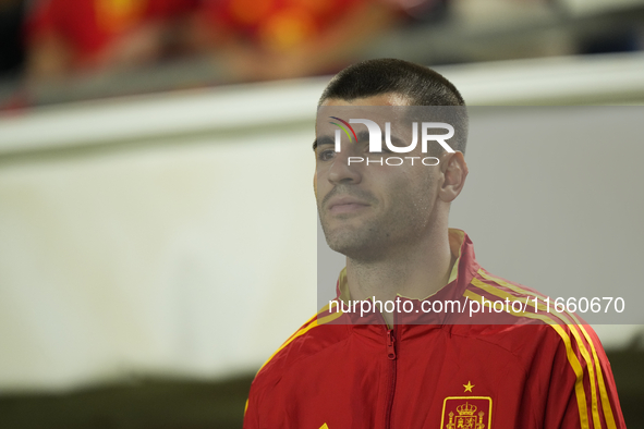 Alvaro Morata centre-forward of Spain and AC Milan during the UEFA Nations League 2024/25 League A Group A4 match between Spain and Denmark...