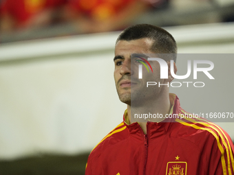 Alvaro Morata centre-forward of Spain and AC Milan during the UEFA Nations League 2024/25 League A Group A4 match between Spain and Denmark...