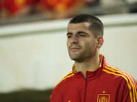 Alvaro Morata centre-forward of Spain and AC Milan during the UEFA Nations League 2024/25 League A Group A4 match between Spain and Denmark...