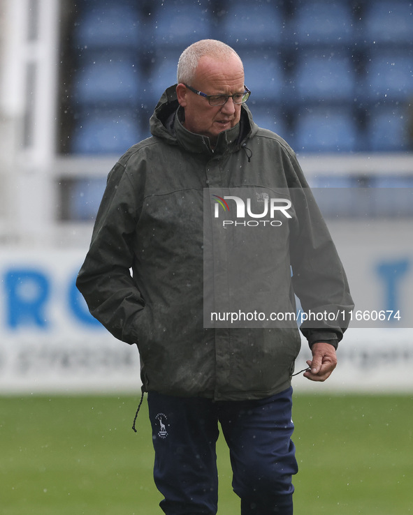 Hartlepool United's Head Groundsman Dave Brown is present during the FA Cup Fourth Qualifying Round match between Hartlepool United and Brac...