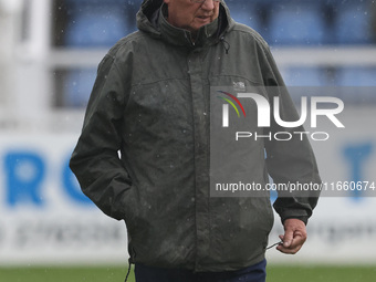 Hartlepool United's Head Groundsman Dave Brown is present during the FA Cup Fourth Qualifying Round match between Hartlepool United and Brac...