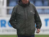 Hartlepool United's Head Groundsman Dave Brown is present during the FA Cup Fourth Qualifying Round match between Hartlepool United and Brac...