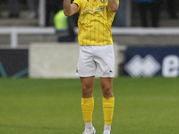 Scott Pollock of Brackley Town participates in the FA Cup Fourth Qualifying Round match between Hartlepool United and Brackley Town at Victo...