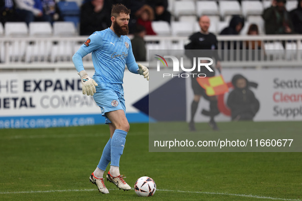 Jonathan Maxted of Brackley Town participates in the FA Cup Fourth Qualifying Round match between Hartlepool United and Brackley Town at Vic...