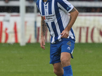 Tom Parkes of Hartlepool United participates in the FA Cup Fourth Qualifying Round match between Hartlepool United and Brackley Town at Vict...