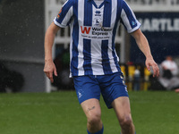 Daniel Dodds of Hartlepool United is in action during the FA Cup Fourth Qualifying Round match between Hartlepool United and Brackley Town a...