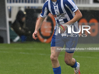 Daniel Dodds of Hartlepool United participates in the FA Cup Fourth Qualifying Round match between Hartlepool United and Brackley Town at Vi...