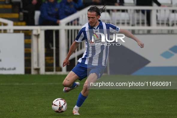 Daniel Dodds of Hartlepool United participates in the FA Cup Fourth Qualifying Round match between Hartlepool United and Brackley Town at Vi...