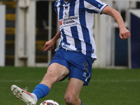 Daniel Dodds of Hartlepool United participates in the FA Cup Fourth Qualifying Round match between Hartlepool United and Brackley Town at Vi...