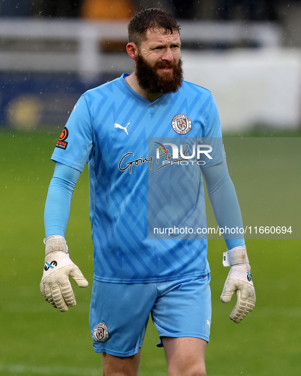 Jonathan Maxted of Brackley Town participates in the FA Cup Fourth Qualifying Round match between Hartlepool United and Brackley Town at Vic...