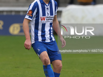 Luke Waterfall of Hartlepool United participates in the FA Cup Fourth Qualifying Round match between Hartlepool United and Brackley Town at...