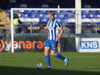 Billy Sass-Davies of Hartlepool United plays during the FA Cup Fourth Qualifying Round match between Hartlepool United and Brackley Town at...