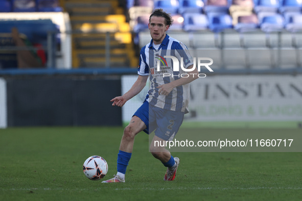 Daniel Dodds of Hartlepool United participates in the FA Cup Fourth Qualifying Round match between Hartlepool United and Brackley Town at Vi...