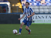 Daniel Dodds of Hartlepool United participates in the FA Cup Fourth Qualifying Round match between Hartlepool United and Brackley Town at Vi...