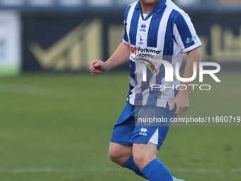 Adam Campbell of Hartlepool United participates in the FA Cup Fourth Qualifying Round match between Hartlepool United and Brackley Town at V...