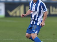 Adam Campbell of Hartlepool United participates in the FA Cup Fourth Qualifying Round match between Hartlepool United and Brackley Town at V...