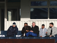 Hartlepool United's Chairman Raj Singh (second from left) stands with former Manchester United player Gary Pallister (center) during the FA...