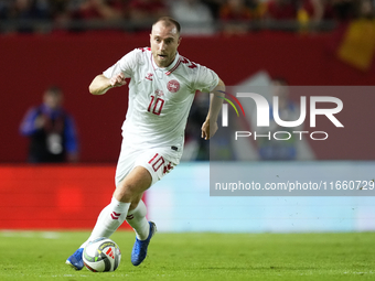 Christian Eriksen central midfield of Denmark and Manchester United during the UEFA Nations League 2024/25 League A Group A4 match between S...