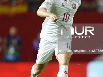 Christian Eriksen central midfield of Denmark and Manchester United during the UEFA Nations League 2024/25 League A Group A4 match between S...