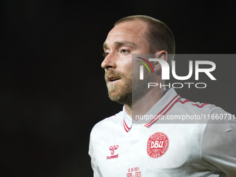 Christian Eriksen central midfield of Denmark and Manchester United during the UEFA Nations League 2024/25 League A Group A4 match between S...