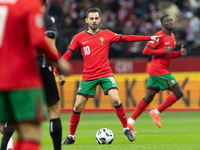 Bernardo Silva is playing during the  UEFA Nations League 2024 League A Group A1 match between Poland and Portugal , at the PGE Narodowy in...