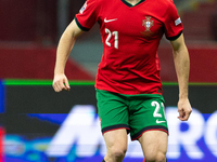 Diogo Jota  is playing during the  UEFA Nations League 2024 League A Group A1 match between Poland and Portugal , at the PGE Narodowy in War...