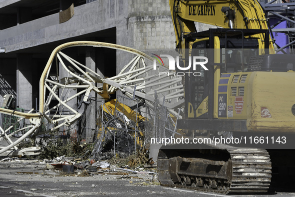 Damage occurs in the Tampa region, Florida, after Hurricane Milton hits the coast on August 9. 