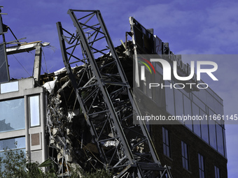 Damage occurs in the Tampa region, Florida, after Hurricane Milton hits the coast on August 9. (