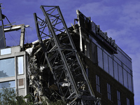 Damage occurs in the Tampa region, Florida, after Hurricane Milton hits the coast on August 9. (