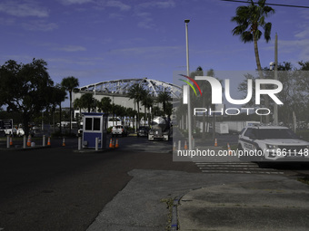 Damage occurs in the Tampa region, Florida, after Hurricane Milton hits the coast on August 9. (