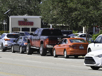 Damage occurs in the Tampa region, Florida, after Hurricane Milton hits the coast on August 9. (