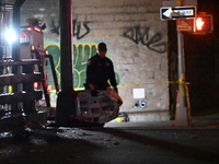 Two men are shot, with one dead, on the Lower East Side of Manhattan, New York, United States, on October 12, 2024. On Saturday evening at a...