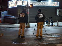 Two men are shot, with one dead, on the Lower East Side of Manhattan, New York, United States, on October 12, 2024. On Saturday evening at a...