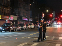 Two men are shot, with one dead, on the Lower East Side of Manhattan, New York, United States, on October 12, 2024. On Saturday evening at a...