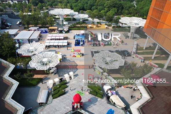 An aerial view shows the Alibaba Digital Eco-Innovation Park (Area B of Alixixi) located along the West Science and Technology Innovation Co...