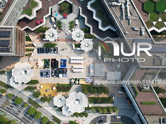 An aerial view shows the Alibaba Digital Eco-Innovation Park (Area B of Alixixi) located along the West Science and Technology Innovation Co...