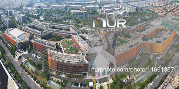 An aerial view shows the Alibaba Digital Eco-Innovation Park (Area B of Alixixi) located along the West Science and Technology Innovation Co...