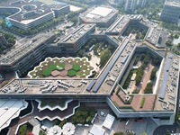 An aerial view shows the Alibaba Digital Eco-Innovation Park (Area B of Alixixi) located along the West Science and Technology Innovation Co...