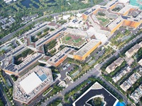 An aerial view shows the Alibaba Digital Eco-Innovation Park (Area B of Alixixi) located along the West Science and Technology Innovation Co...