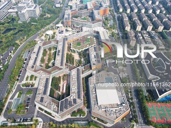 An aerial view shows the Alibaba Digital Eco-Innovation Park (Area B of Alixixi) located along the West Science and Technology Innovation Co...