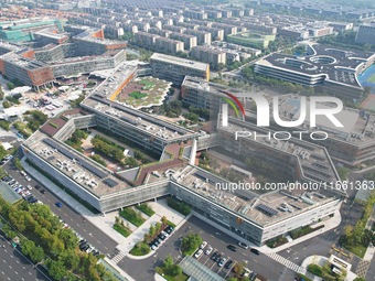 An aerial view shows the Alibaba Digital Eco-Innovation Park (Area B of Alixixi) located along the West Science and Technology Innovation Co...