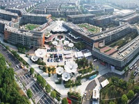 An aerial view shows the Alibaba Digital Eco-Innovation Park (Area B of Alixixi) located along the West Science and Technology Innovation Co...