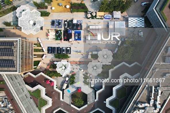 An aerial view shows the Alibaba Digital Eco-Innovation Park (Area B of Alixixi) located along the West Science and Technology Innovation Co...