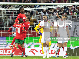 Bernardo Silva, Rafael Leao, Ruben Dias, Sebastian Walukiewicz and Jan Bednarek during the  UEFA Nations League 2024 League A Group A1 match...