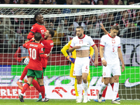 Bernardo Silva, Rafael Leao, Ruben Dias, Sebastian Walukiewicz and Jan Bednarek during the  UEFA Nations League 2024 League A Group A1 match...