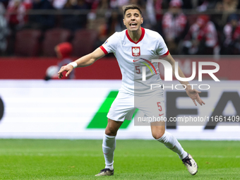 Jan Bednarek plays during the  UEFA Nations League 2024 League A Group A1 match between Poland and Portugal , at the PGE Narodowy in Warsaw,...