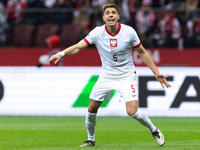 Jan Bednarek plays during the  UEFA Nations League 2024 League A Group A1 match between Poland and Portugal , at the PGE Narodowy in Warsaw,...