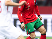 Cristiano Ronaldo plays during the  UEFA Nations League 2024 League A Group A1 match between Poland and Portugal , at the PGE Narodowy in Wa...