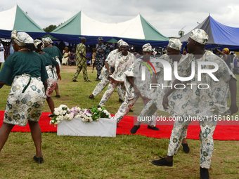 The Oyo State Cultural Troupe performs during the 2024 edition of the annual World Twins Festival in Igbo-Ora, the Land of Twins, in Oyo Sta...