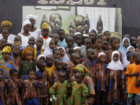 Twins pose for a photograph during the 2024 edition of the annual World Twins Festival in Igbo-Ora, Oyo State, Nigeria, on October 12, 2024....